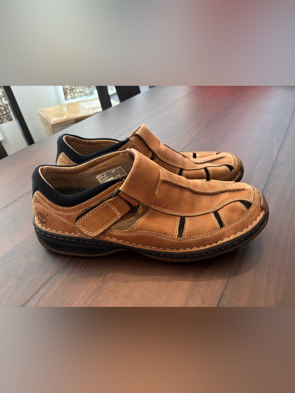 Men's Timberland Tan Leather Fisherman Sandal